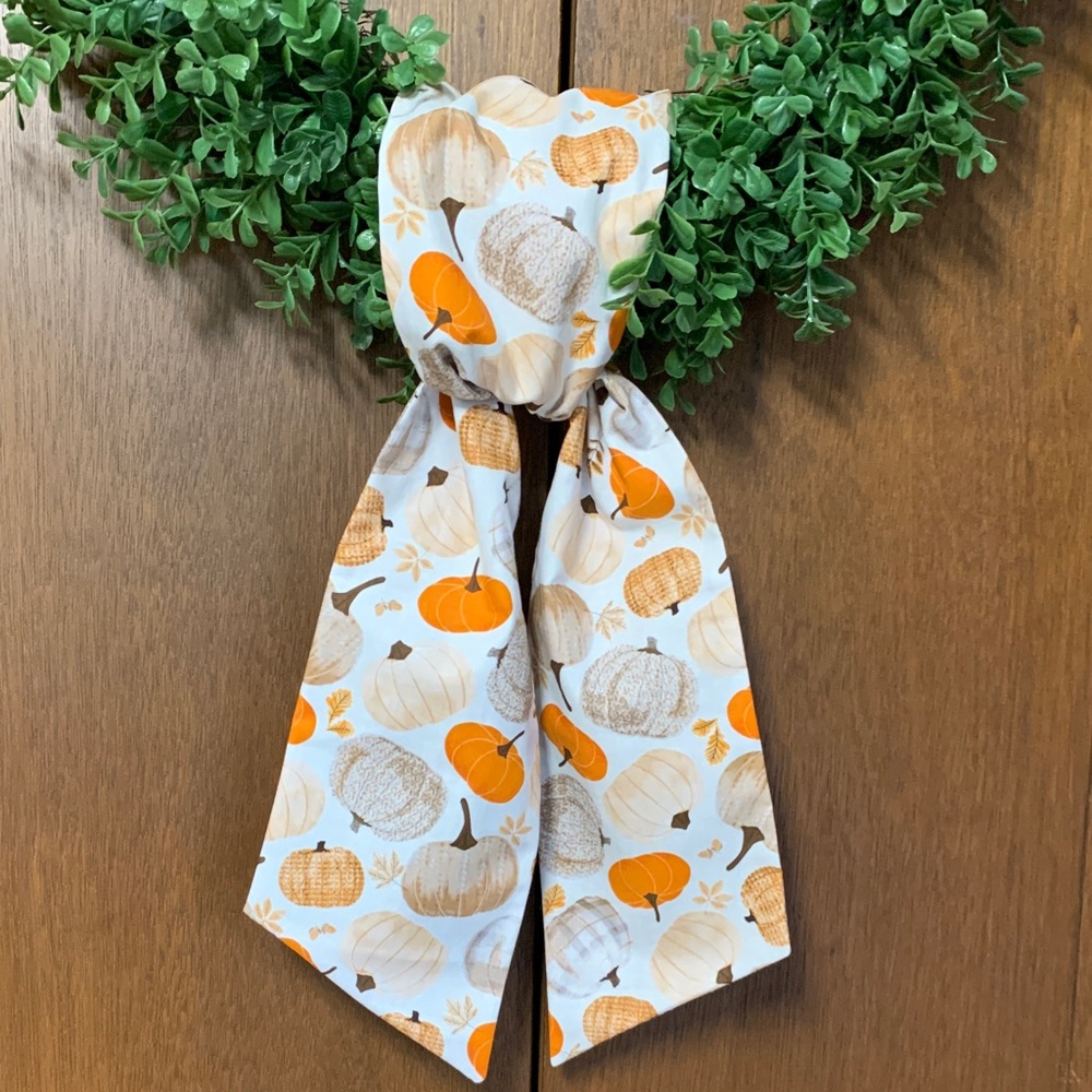 Pumpkin Print Wreath Sash